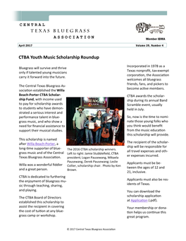 CTBA April 2017 Newsletter