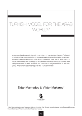 Turkish Model for the Arab World?