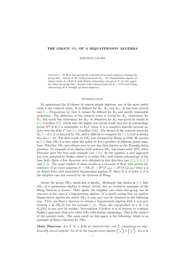 The Group Sk 2 of a Biquaternion Algebra