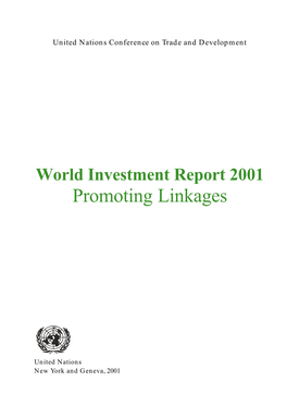 World Investment Report 2001: Promoting Linkages