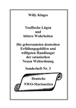 Heft Nr. 3 Deutsche NWO-Marionetten
