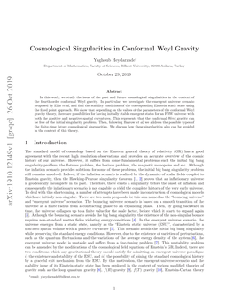 Cosmological Singularities in Conformal Weyl Gravity