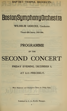 Boston Symphony Orchestra Concert Programs, Season 25,1905-1906, Trip