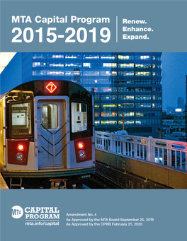 MTA Capital Program 2015-2019 Table of Contents 4 Table of Contents