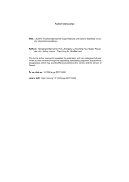 L3C3P3: Tricarbontriphosphide Tricyclic Radicals and Cations