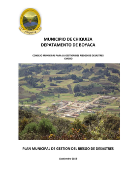 Municipio De Chiquiza Depatamento De Boyaca