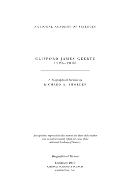 Clifford Geertz Was Arguably the Most Influential American Cultural Anthropologist of the Second Half of the 20Th Century