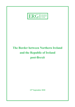 The Border Between Northern Ireland and the Republic of Ireland Post-Brexit