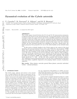Dynamical Evolution of the Cybele Asteroids 3 Resonances, of Which the Most Studied (Vokrouhlick´Yet Al