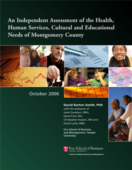 An Independent Assessment of the Health, Human Services, Cultural and Educational Needs of Montgomery County