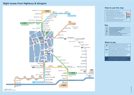 Night Buses from Highbury & Islington