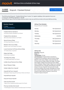 444 Bus Time Schedule & Line Route