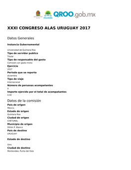 Xxxi Congreso Alas Uruguay 2017