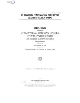 Presumptive Disability Decision-Making Hearing