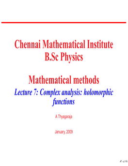 Holomorphic Functions