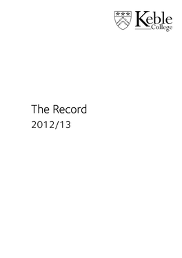 The Record 2012/13