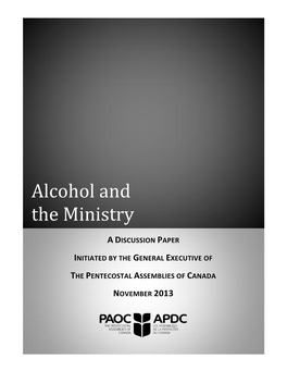 Alcohol and the Ministry