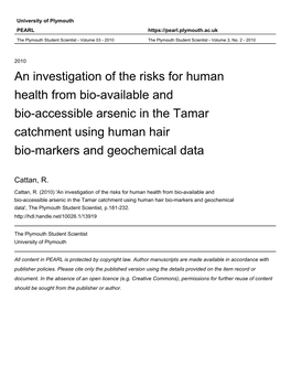 Markers and Geochemical Data