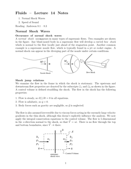 Fluids – Lecture 14 Notes