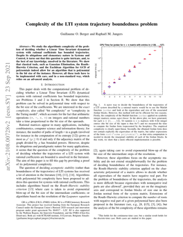 Complexity of the LTI System Trajectory Boundedness Problem