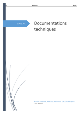 Documentations Techniques