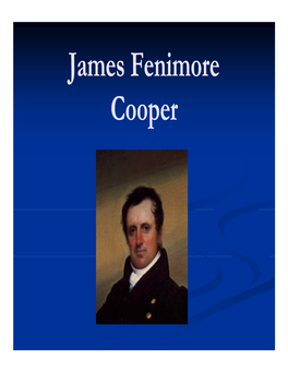 James Fenimore Cooper, Author (PDF)