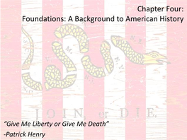 Chapter Four: Foundations: a Background to American History