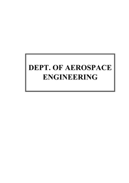 Dept. of Aerospace Engineering