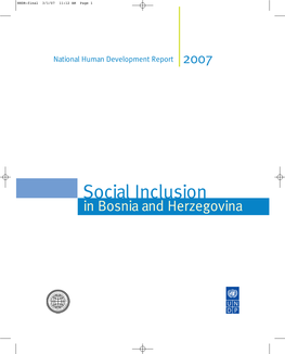Social Inclusion in Bosnia and Herzegovina