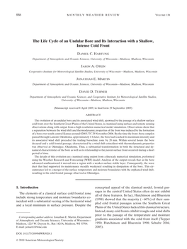 The Life Cycle of an Undular Bore and Its Interaction with a Shallow, Intense Cold Front