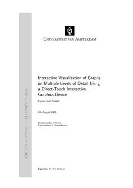 Interactive Visualization of Graphs on Multiple Levels of Detail Using a Direct-Touch Interactive Graphics Device