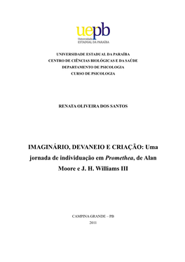Imaginário, Devaneio E Criação Em Promethea, De Alan Moore E J. H