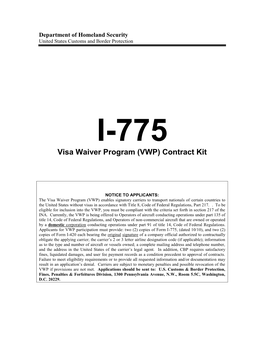 Visa Waiver Pilot Program (VWPP) Described in This Section Is Established Pursuant to the Provisions of Section 217 of the Act