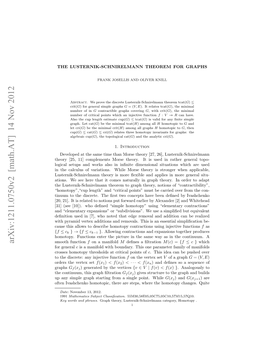 The Lusternik-Schnirelmann Theorem for Graphs