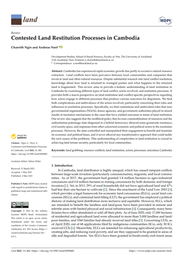 Contested Land Restitution Processes in Cambodia