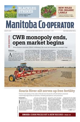 CWB Monopoly Ends, Open Market Begins