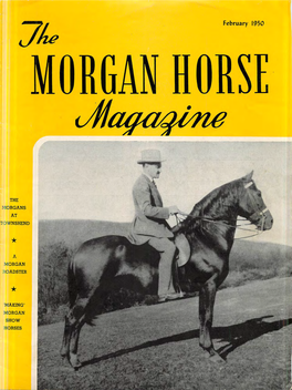 February 1950 MORGAN HORSE Dia#11412Ne