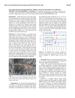 Ripple and Dune Movement in Coprates Chasma, Valles Marineris