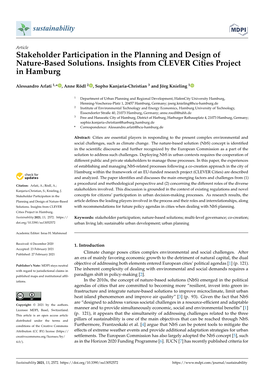 Stakeholder Participation in the Planning and Design of Nature-Based Solutions