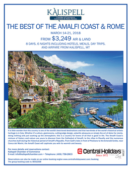 The Best of the Amalfi Coast & Rome