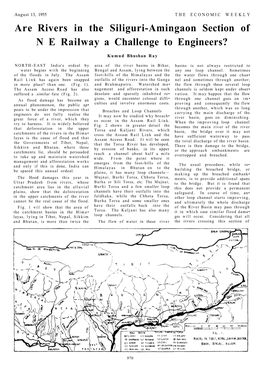 Are Rivers in the Siliguri-Amingaon Section of N E Railway a Challenge to Engineers?