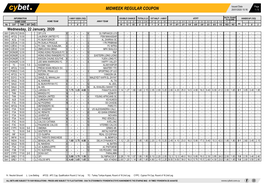 Midweek Regular Coupon 20/01/2020 10:16 1 / 5