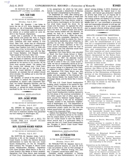 CONGRESSIONAL RECORD— Extensions of Remarks E1023 HON