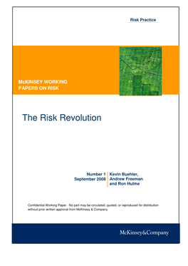 The Risk Revolution