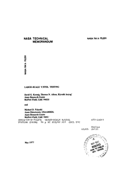 Nasa Technical Memorandum