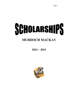 Scholarship Booklet 2012-13
