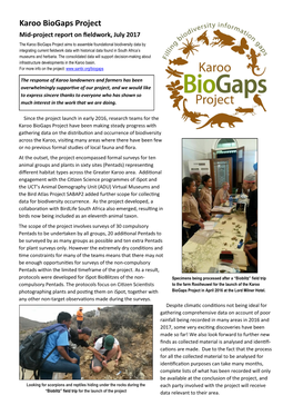 Karoo Biogaps Project