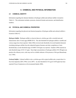 Toxicological Profile for Hydrogen Sulfide and Carbonyl Sulfide