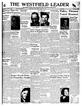 THE WESTFIELD LEADER the LEADING and MOST WIDELY CIRCULATED WEEKLY NEWSPAPER in UNION COUNTY ..J Second Qua Matter Published Office