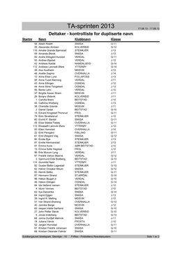 TA-Sprinten 2013